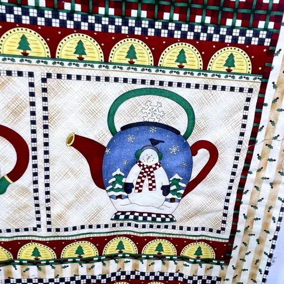 Vtg Debbie Mumm Mumms the Word Christmas Fabric Panel DIY Apron Oven Mitts Santa - Picture 10 of 16